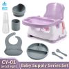 Picture of Children’s Cutlery & Dining Chair Set – Foldable Adjustable Baby High Chair for Home & Outdoor Use