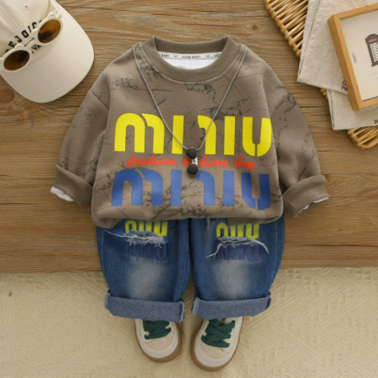 Picture of Spring & Autumn Boys’ Necklace Long Sleeve Set