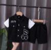 Picture of Summer Kids’ Two-Piece Set – Bear Patchwork Short Sleeve T-shirt