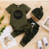 Picture of Baby Boys’ Camo Print Hat, Top & Pants – 3Pcs Set