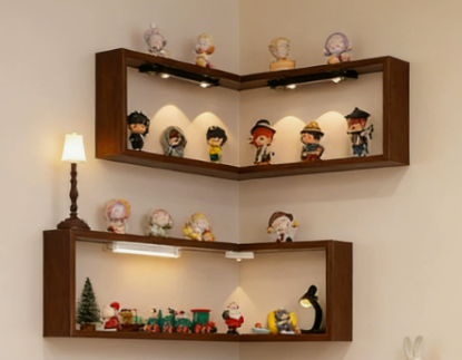 Picture of Wall-Mount 90° Corner Storage Shelf – 3-Piece Set