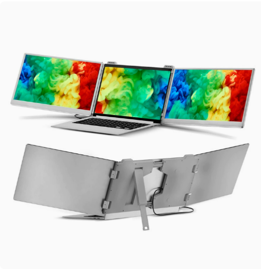 Picture of Portable Folding Dual-Screen Laptop Extended Monitor – 1080P HD, TYPE‑C Interface (Not Compatible with Apple)