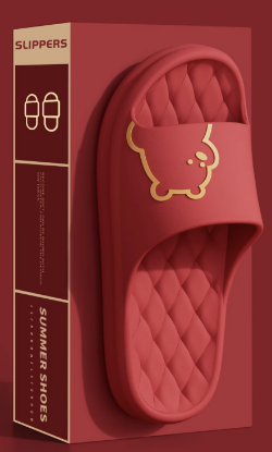 Picture of Summer Bright Red Slippers – Anti-Slip, Durable, Suitable for Home, Shower & Outdoor Wear