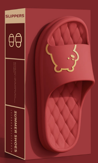 Picture of Summer Bright Red Slippers – Anti-Slip, Durable, Suitable for Home, Shower & Outdoor Wear