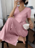 Picture of Summer New Style Women’s Pajama Set – Short-Sleeved Top & Pants, Love Pattern, Casual Fashion