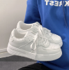 Picture of Girls’ White Shoes – Spring & Autumn New Style, Thick Sole Pure White Round Toe Casual Board Shoes