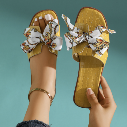 Picture of Girls’ Flat Sandals – Summer New Style Fashion Bow Slippers