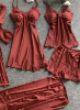 Picture of Ladies’ New Style Pajama Set – Multi-Piece, Simulated Silk Feel, Elegant, Smooth & Cool