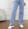 Picture of Women’s Spring & Summer Jeans – Loose High-Waisted Washed Denim, Long, Fashionable & Versatile Slimming Fit
