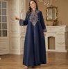 Picture of Ladies’ Embroidered Long Robes – Spring & Autumn V-Neck Loose Casual Dresses