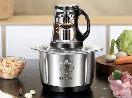 Picture of Stainless Steel Meat Grinder – Small Household Mixer, Large Capacity Automatic Cooking Machine